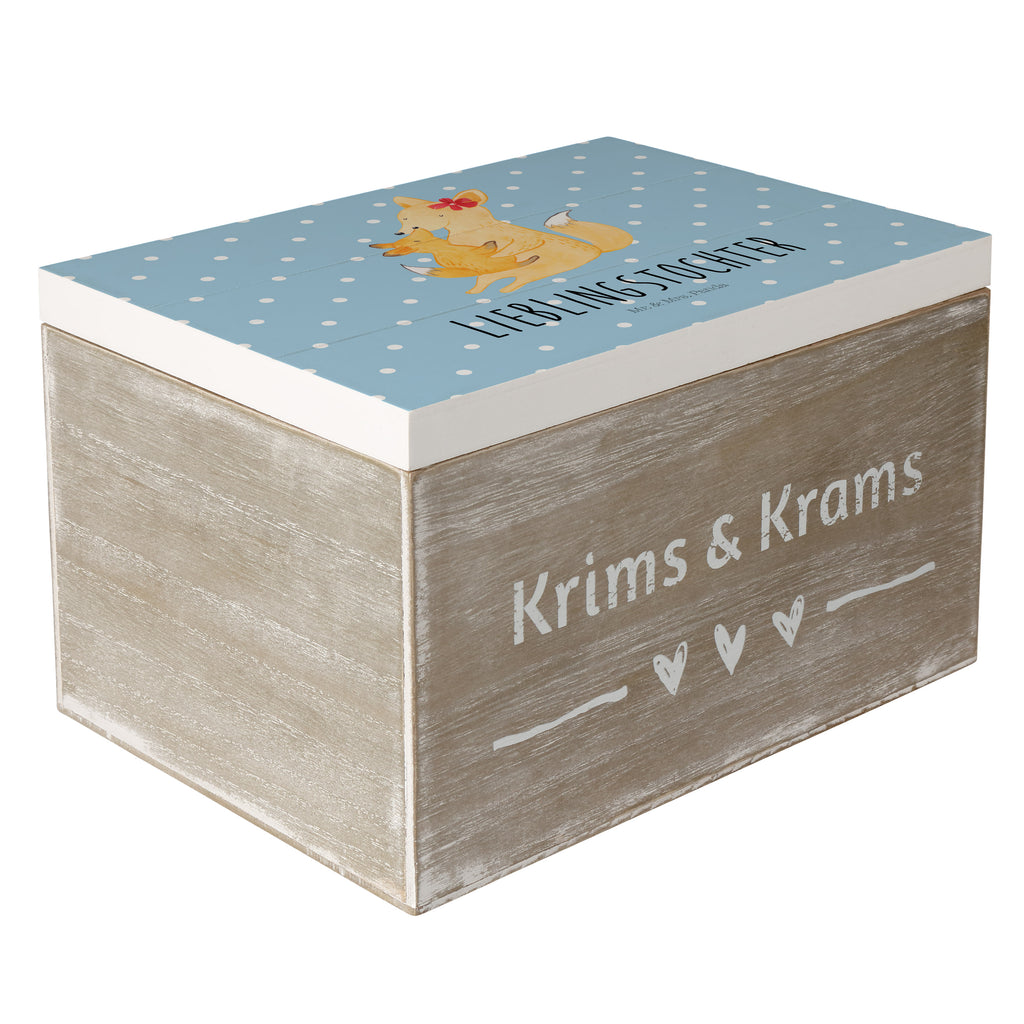 Holzkiste Fuchs Mama & Kind Holzkiste, Kiste, Schatzkiste, Truhe, Schatulle, XXL, Erinnerungsbox, Erinnerungskiste, Dekokiste, Aufbewahrungsbox, Familie, Vatertag, Muttertag, Bruder, Schwester, Mama, Papa, Oma, Opa, Mutter, Tochter, Lieblingstochter, Beste Tochter, Geschenk