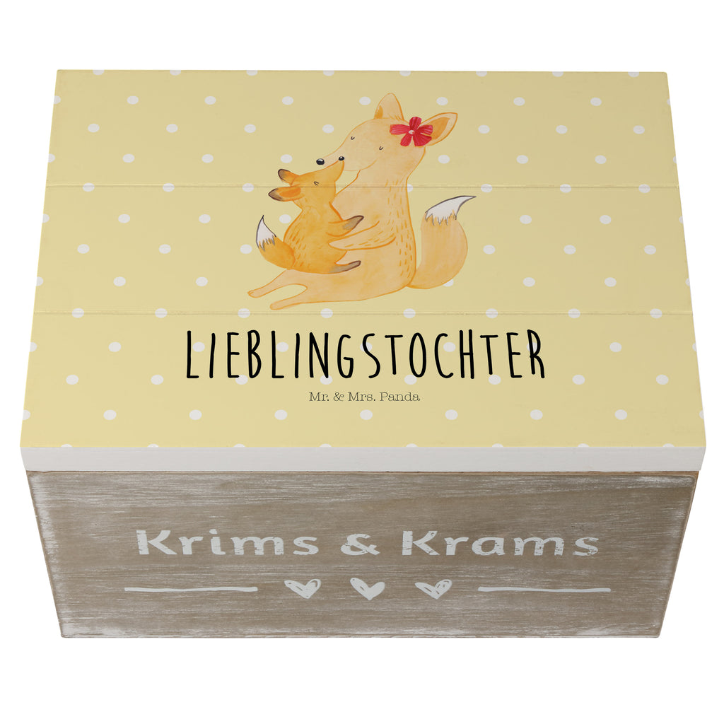 Holzkiste Fuchs Mama & Kind Holzkiste, Kiste, Schatzkiste, Truhe, Schatulle, XXL, Erinnerungsbox, Erinnerungskiste, Dekokiste, Aufbewahrungsbox, Familie, Vatertag, Muttertag, Bruder, Schwester, Mama, Papa, Oma, Opa, Mutter, Tochter, Lieblingstochter, Beste Tochter, Geschenk
