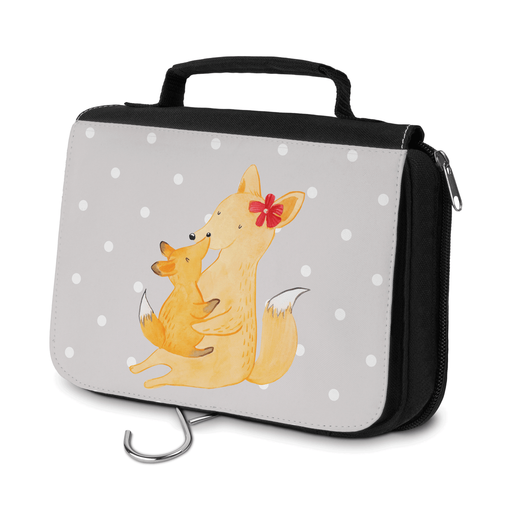 Kulturbeutel Fuchs Mama & Kind Kulturbeutel, Zum Aufhängen, Waschtasche, Kosmetiktasche, Damen, Herren, Aufbewahrungstasche, Schminktasche, Kosmetikbeutel, Organizer, Kulturtasche, Schminkutensil, Familie, Vatertag, Muttertag, Bruder, Schwester, Mama, Papa, Oma, Opa, Mutter, Tochter, Lieblingstochter, Beste Tochter, Geschenk