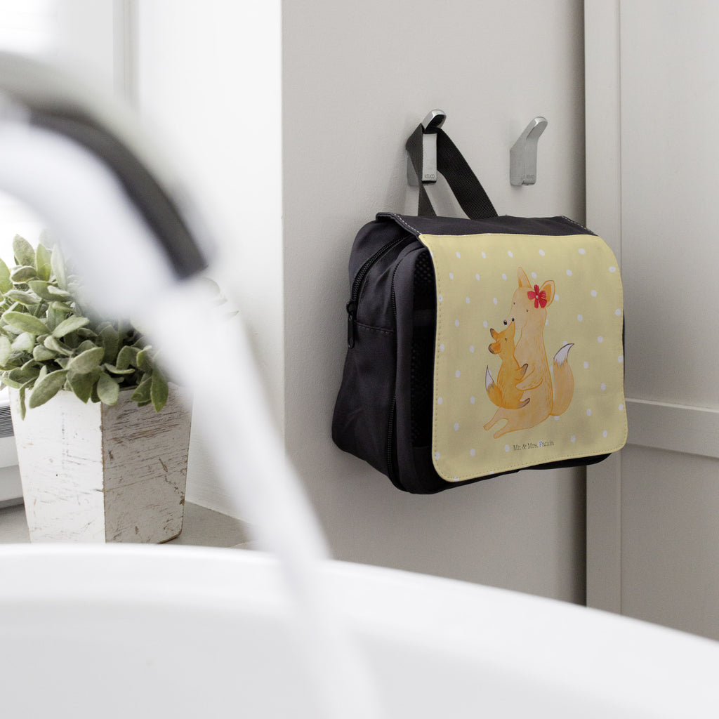 Kulturbeutel Fuchs Mama & Kind Kulturbeutel, Zum Aufhängen, Waschtasche, Kosmetiktasche, Damen, Herren, Aufbewahrungstasche, Schminktasche, Kosmetikbeutel, Organizer, Kulturtasche, Schminkutensil, Familie, Vatertag, Muttertag, Bruder, Schwester, Mama, Papa, Oma, Opa, Mutter, Tochter, Lieblingstochter, Beste Tochter, Geschenk