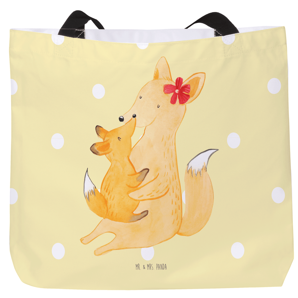 Shopper Fuchs Mama & Kind Beutel, Einkaufstasche, Tasche, Strandtasche, Einkaufsbeutel, Shopper, Schultasche, Freizeittasche, Tragebeutel, Schulbeutel, Alltagstasche, Familie, Vatertag, Muttertag, Bruder, Schwester, Mama, Papa, Oma, Opa, Mutter, Tochter, Lieblingstochter, Beste Tochter, Geschenk