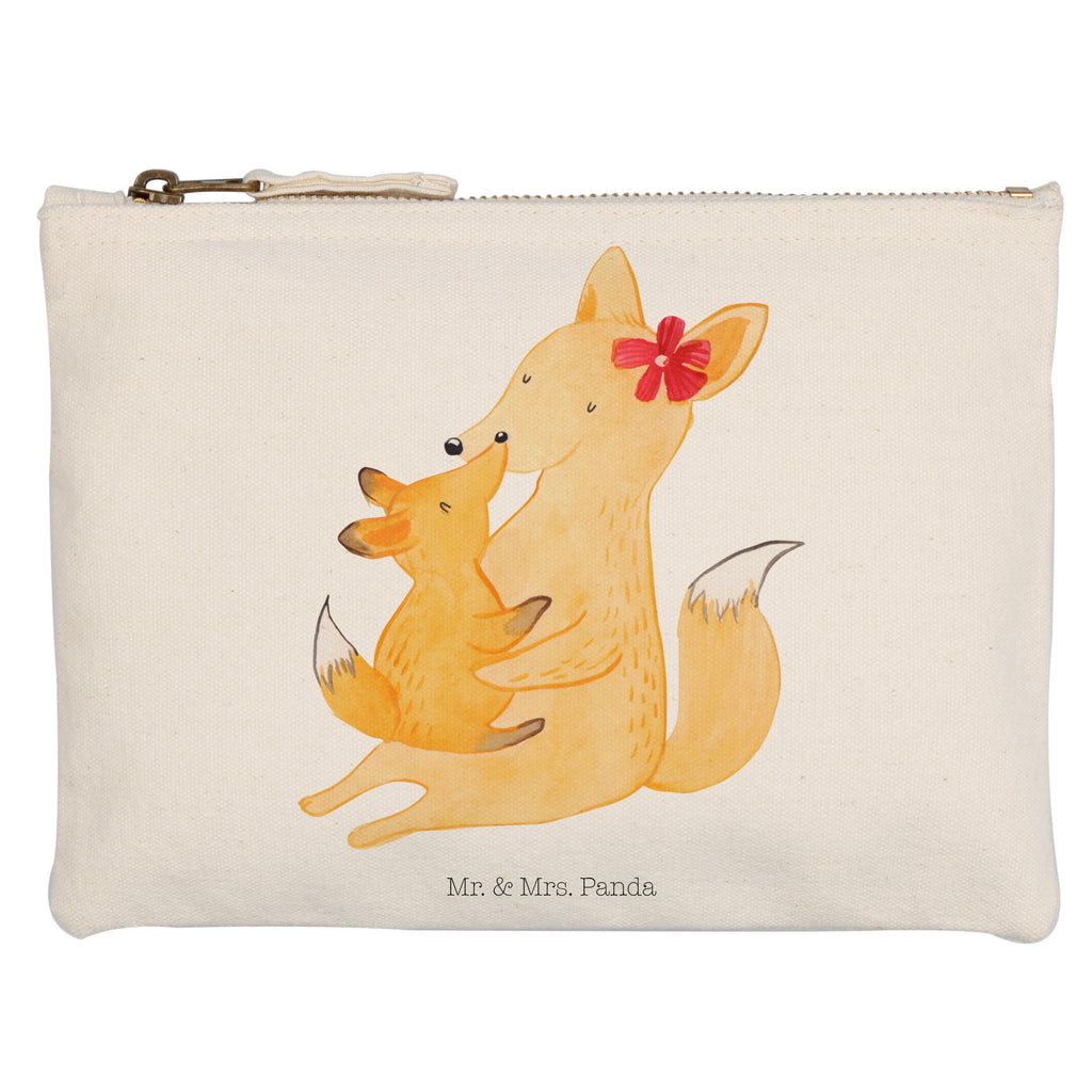 Schminktasche Fuchs Mama & Kind Schminktasche, Kosmetiktasche, Kosmetikbeutel, Stiftemäppchen, Etui, Federmappe, Makeup, XXL, Schminketui, Kosmetiketui, Schlamperetui, Familie, Vatertag, Muttertag, Bruder, Schwester, Mama, Papa, Oma, Opa, Mutter, Tochter, Lieblingstochter, Beste Tochter, Geschenk