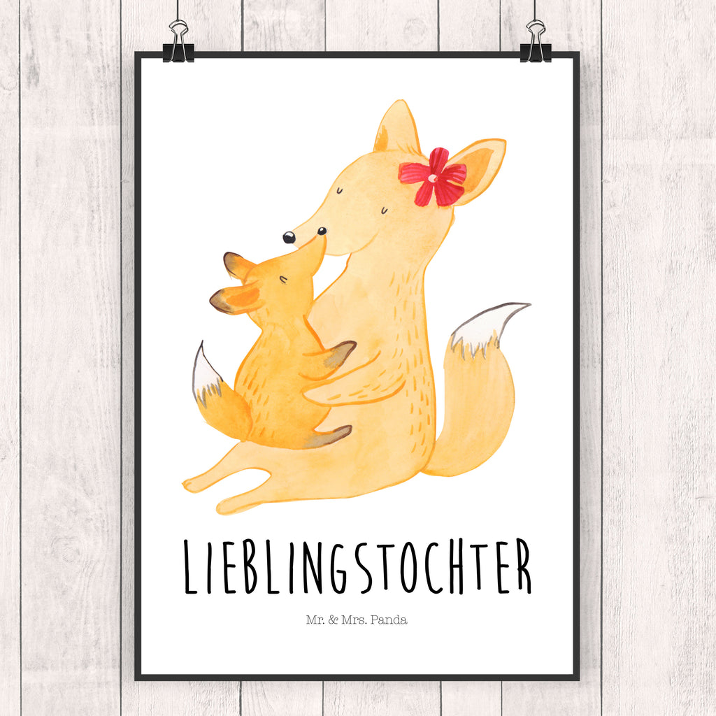 Poster Fuchs Mama & Kind Poster, Wandposter, Bild, Wanddeko, Küchenposter, Kinderposter, Wanddeko Bild, Raumdekoration, Wanddekoration, Handgemaltes Poster, Mr. & Mrs. Panda Poster, Designposter, Kunstdruck, Posterdruck, Familie, Vatertag, Muttertag, Bruder, Schwester, Mama, Papa, Oma, Opa, Mutter, Tochter, Lieblingstochter, Beste Tochter, Geschenk