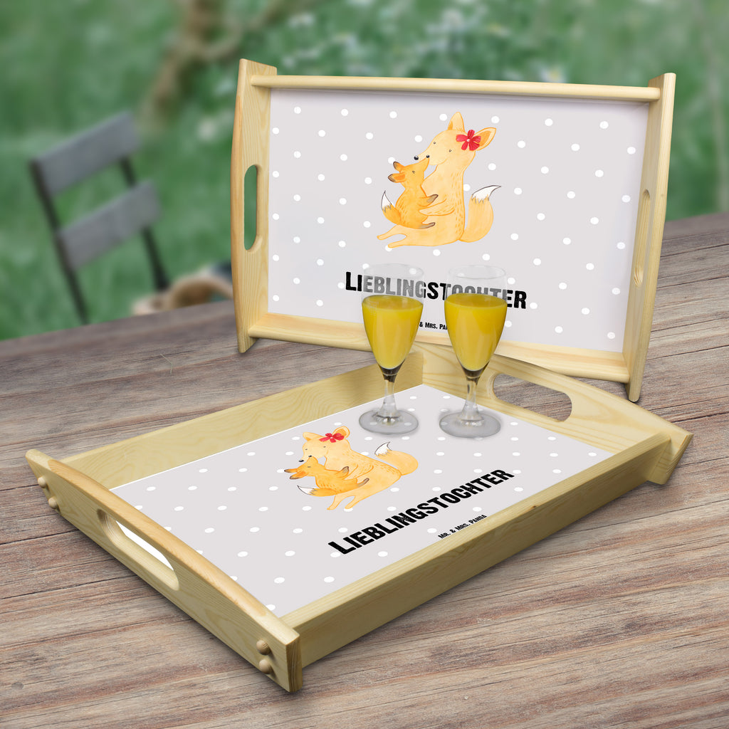Serviertablett Fuchs Mama & Kind Tablett, Holztablett, Küchentablett, Dekotablett, Frühstückstablett, Familie, Vatertag, Muttertag, Bruder, Schwester, Mama, Papa, Oma, Opa, Mutter, Tochter, Lieblingstochter, Beste Tochter, Geschenk