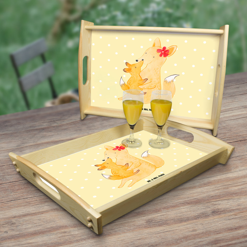 Serviertablett Fuchs Mama & Kind Tablett, Holztablett, Küchentablett, Dekotablett, Frühstückstablett, Familie, Vatertag, Muttertag, Bruder, Schwester, Mama, Papa, Oma, Opa, Mutter, Tochter, Lieblingstochter, Beste Tochter, Geschenk