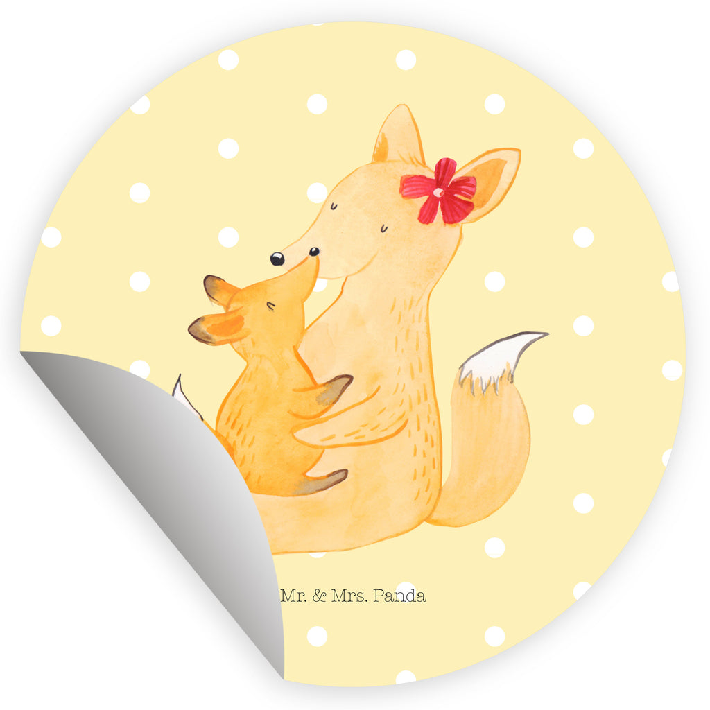 40mm Rund Aufkleber Fuchs Mama & Kind Sticker, Aufkleber, Etikett, Familie, Vatertag, Muttertag, Bruder, Schwester, Mama, Papa, Oma, Opa, Mutter, Tochter, Lieblingstochter, Beste Tochter, Geschenk