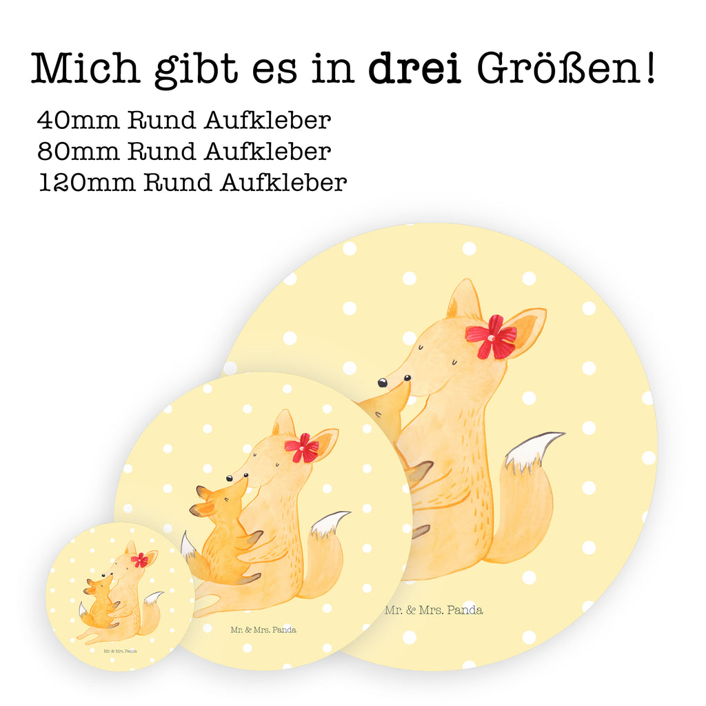 40mm Rund Aufkleber Fuchs Mama & Kind Sticker, Aufkleber, Etikett, Familie, Vatertag, Muttertag, Bruder, Schwester, Mama, Papa, Oma, Opa, Mutter, Tochter, Lieblingstochter, Beste Tochter, Geschenk
