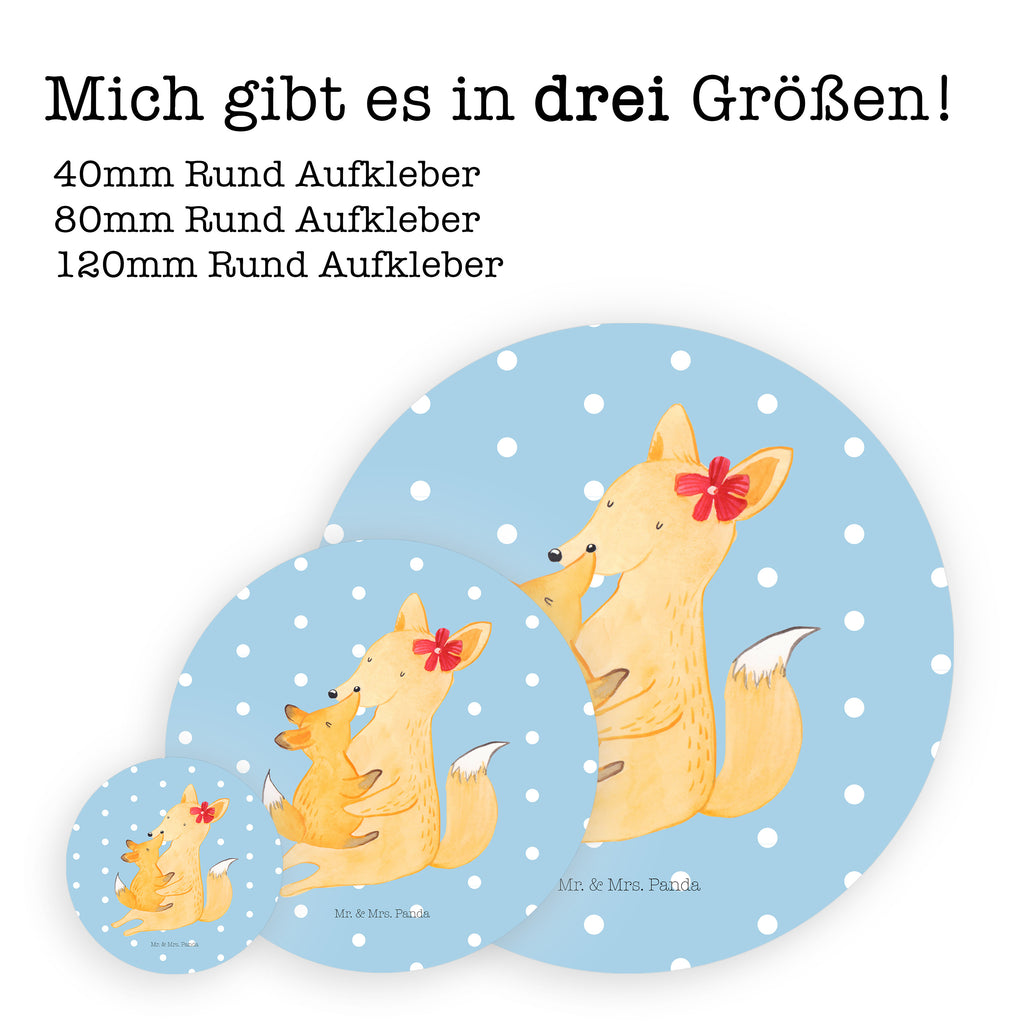 40mm Rund Aufkleber Fuchs Mama & Kind Sticker, Aufkleber, Etikett, Familie, Vatertag, Muttertag, Bruder, Schwester, Mama, Papa, Oma, Opa, Mutter, Tochter, Lieblingstochter, Beste Tochter, Geschenk