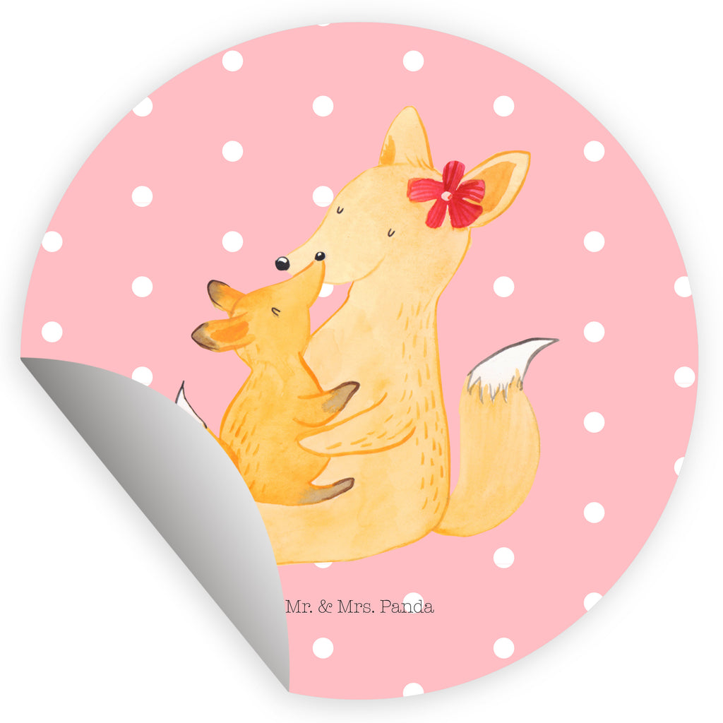 40mm Rund Aufkleber Fuchs Mama & Kind Sticker, Aufkleber, Etikett, Familie, Vatertag, Muttertag, Bruder, Schwester, Mama, Papa, Oma, Opa, Mutter, Tochter, Lieblingstochter, Beste Tochter, Geschenk