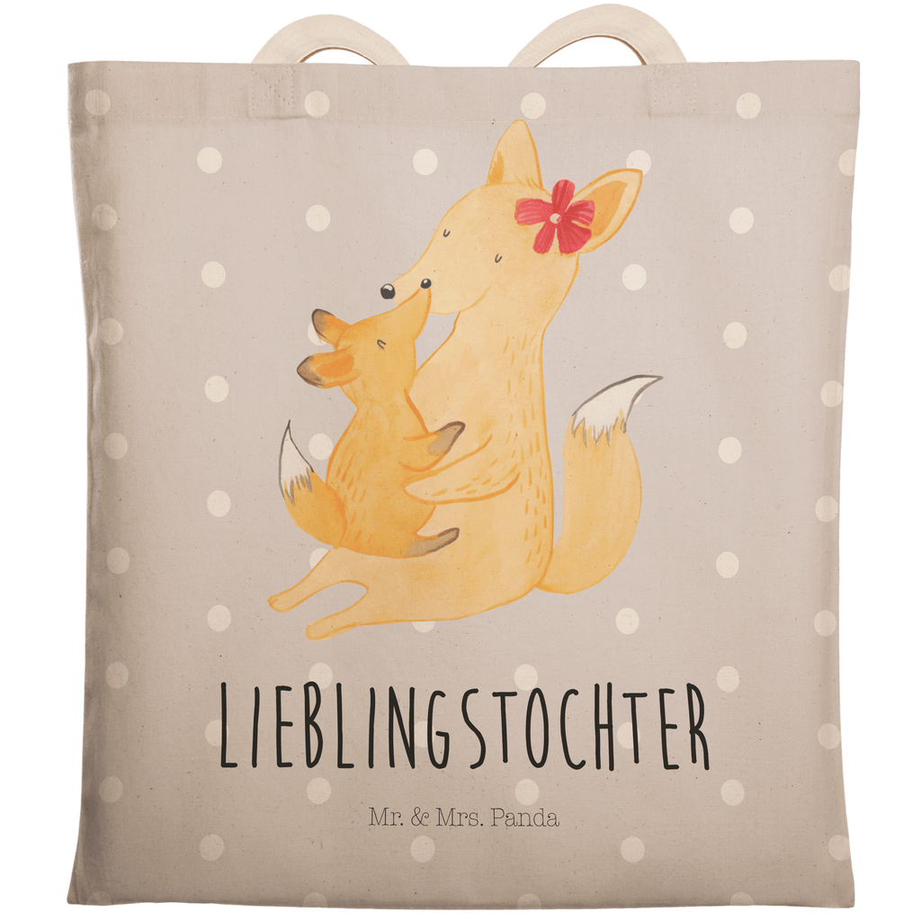 Einkaufstasche Fuchs Mama & Kind Tragetasche, Tasche, Beutel, Stofftasche, Baumwolltasche, Umhängetasche, Shopper, Familie, Vatertag, Muttertag, Bruder, Schwester, Mama, Papa, Oma, Opa, Mutter, Tochter, Lieblingstochter, Beste Tochter, Geschenk