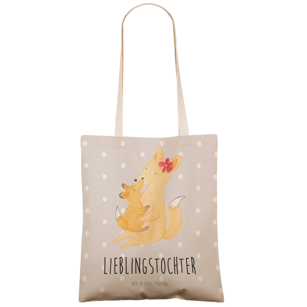 Einkaufstasche Fuchs Mama & Kind Tragetasche, Tasche, Beutel, Stofftasche, Baumwolltasche, Umhängetasche, Shopper, Familie, Vatertag, Muttertag, Bruder, Schwester, Mama, Papa, Oma, Opa, Mutter, Tochter, Lieblingstochter, Beste Tochter, Geschenk