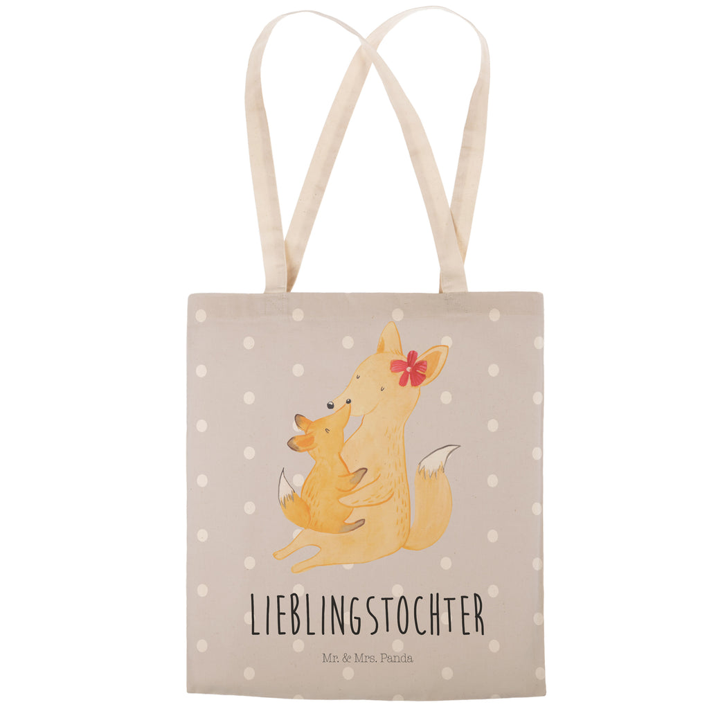Einkaufstasche Fuchs Mama & Kind Tragetasche, Tasche, Beutel, Stofftasche, Baumwolltasche, Umhängetasche, Shopper, Familie, Vatertag, Muttertag, Bruder, Schwester, Mama, Papa, Oma, Opa, Mutter, Tochter, Lieblingstochter, Beste Tochter, Geschenk