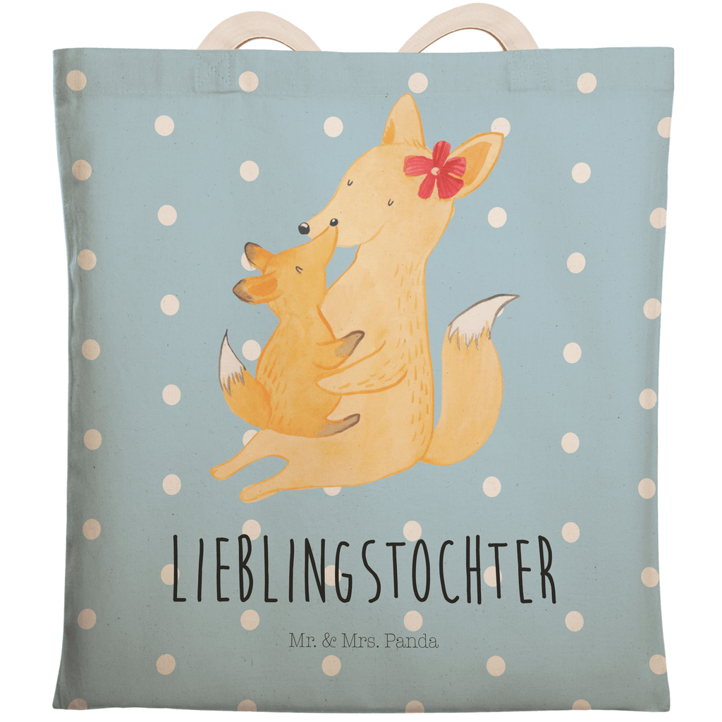 Einkaufstasche Fuchs Mama & Kind Tragetasche, Tasche, Beutel, Stofftasche, Baumwolltasche, Umhängetasche, Shopper, Familie, Vatertag, Muttertag, Bruder, Schwester, Mama, Papa, Oma, Opa, Mutter, Tochter, Lieblingstochter, Beste Tochter, Geschenk