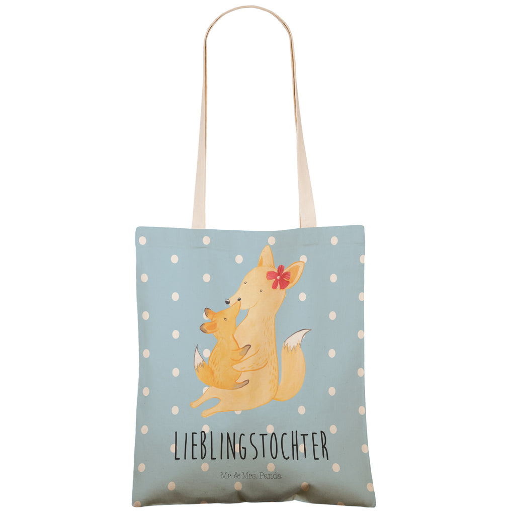 Einkaufstasche Fuchs Mama & Kind Tragetasche, Tasche, Beutel, Stofftasche, Baumwolltasche, Umhängetasche, Shopper, Familie, Vatertag, Muttertag, Bruder, Schwester, Mama, Papa, Oma, Opa, Mutter, Tochter, Lieblingstochter, Beste Tochter, Geschenk