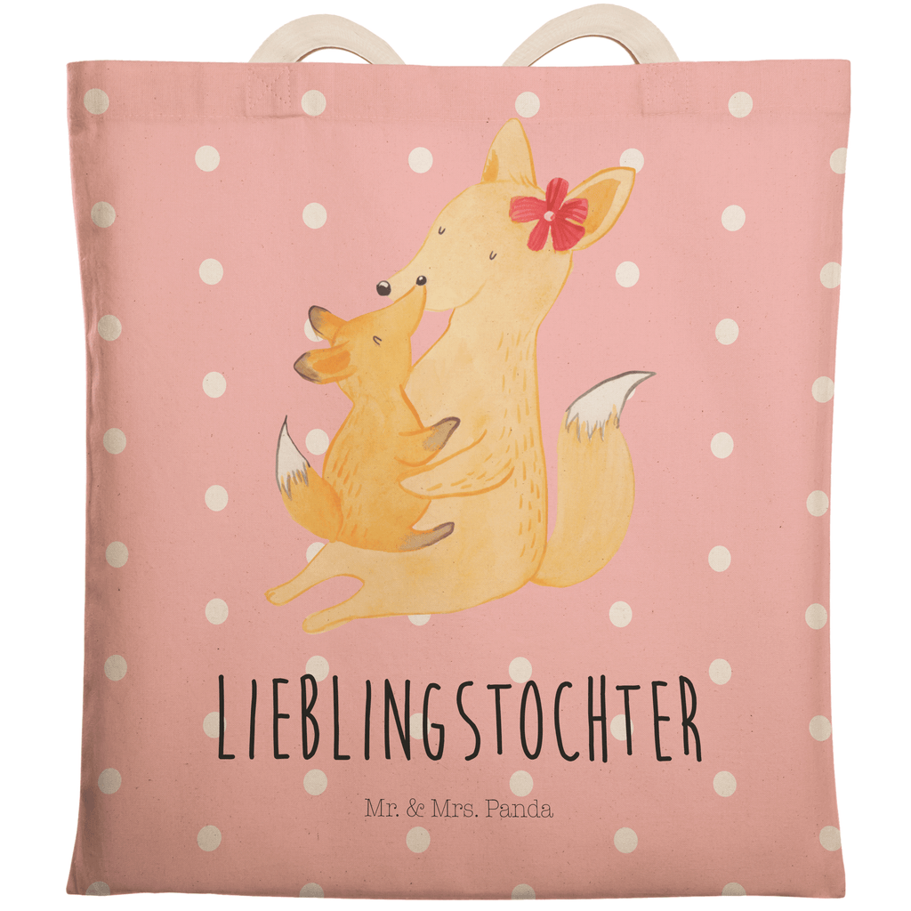 Einkaufstasche Fuchs Mama & Kind Tragetasche, Tasche, Beutel, Stofftasche, Baumwolltasche, Umhängetasche, Shopper, Familie, Vatertag, Muttertag, Bruder, Schwester, Mama, Papa, Oma, Opa, Mutter, Tochter, Lieblingstochter, Beste Tochter, Geschenk