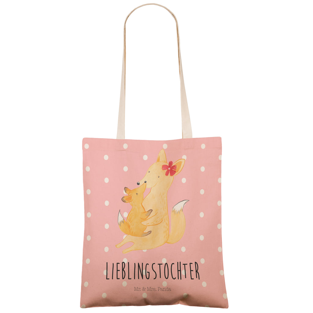 Einkaufstasche Fuchs Mama & Kind Tragetasche, Tasche, Beutel, Stofftasche, Baumwolltasche, Umhängetasche, Shopper, Familie, Vatertag, Muttertag, Bruder, Schwester, Mama, Papa, Oma, Opa, Mutter, Tochter, Lieblingstochter, Beste Tochter, Geschenk