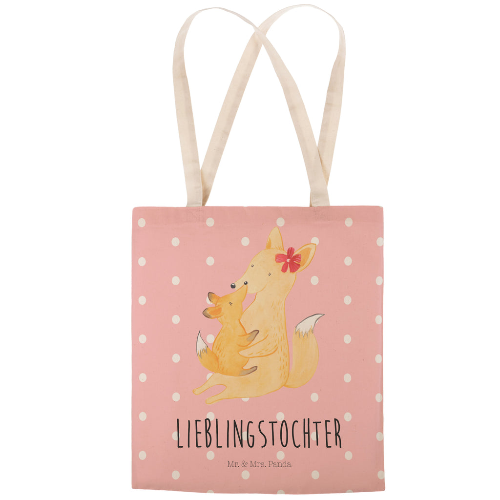 Einkaufstasche Fuchs Mama & Kind Tragetasche, Tasche, Beutel, Stofftasche, Baumwolltasche, Umhängetasche, Shopper, Familie, Vatertag, Muttertag, Bruder, Schwester, Mama, Papa, Oma, Opa, Mutter, Tochter, Lieblingstochter, Beste Tochter, Geschenk