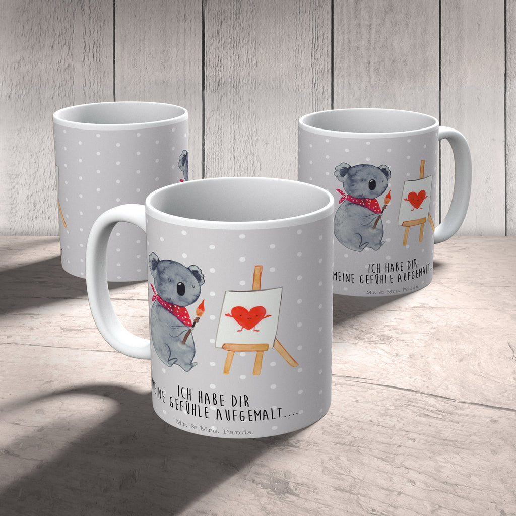Tasse Koala Künstler Koala, Liebe, Liebensbeweis, Liebesgeschenk, Gefühle, Künstler, zeichnen Becher, Kaffeetasse, Kaffeebecher, Tee, Frühstück, Büro  Koala, Koalabär