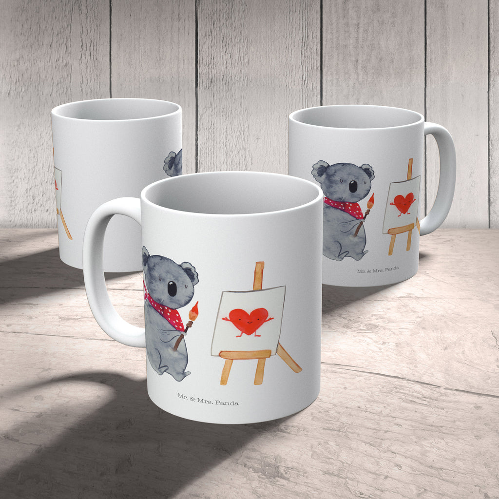 Tasse Koala Künstler Koala, Liebe, Liebensbeweis, Liebesgeschenk, Gefühle, Künstler, zeichnen Becher, Kaffeetasse, Kaffeebecher, Tee, Frühstück, Büro  Koala, Koalabär