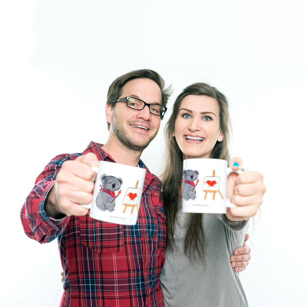 Tasse Koala Künstler Koala, Liebe, Liebensbeweis, Liebesgeschenk, Gefühle, Künstler, zeichnen Becher, Kaffeetasse, Kaffeebecher, Tee, Frühstück, Büro  Koala, Koalabär