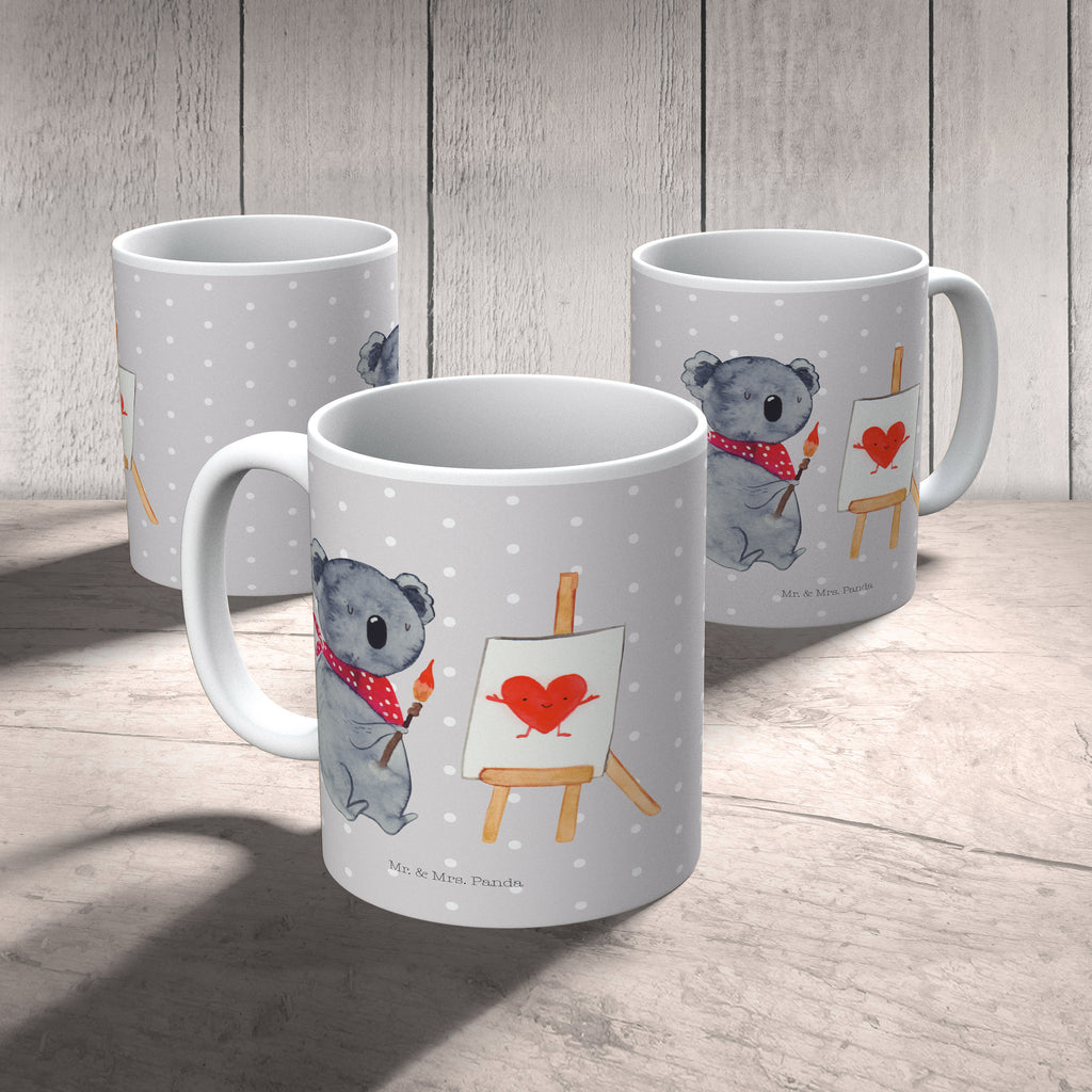 Tasse Koala Künstler Koala, Liebe, Liebensbeweis, Liebesgeschenk, Gefühle, Künstler, zeichnen Becher, Kaffeetasse, Kaffeebecher, Tee, Frühstück, Büro  Koala, Koalabär