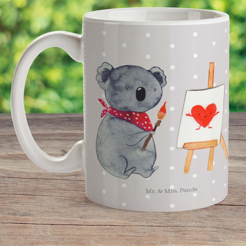 Kindertasse Koala Künstler Kunststoff Tasse, Kindergarten, Tasse, Trinkbecher, Camping Becher, Kaffeetasse, Kunststoffbecher, Kindergartenbecher, Outdoorgeschirr, Kunststoffgeschirr, Reisebecher, Reisetasse, Kinderbecher, Koala, Koalabär, Liebe, Liebensbeweis, Liebesgeschenk, Gefühle, Künstler, zeichnen
