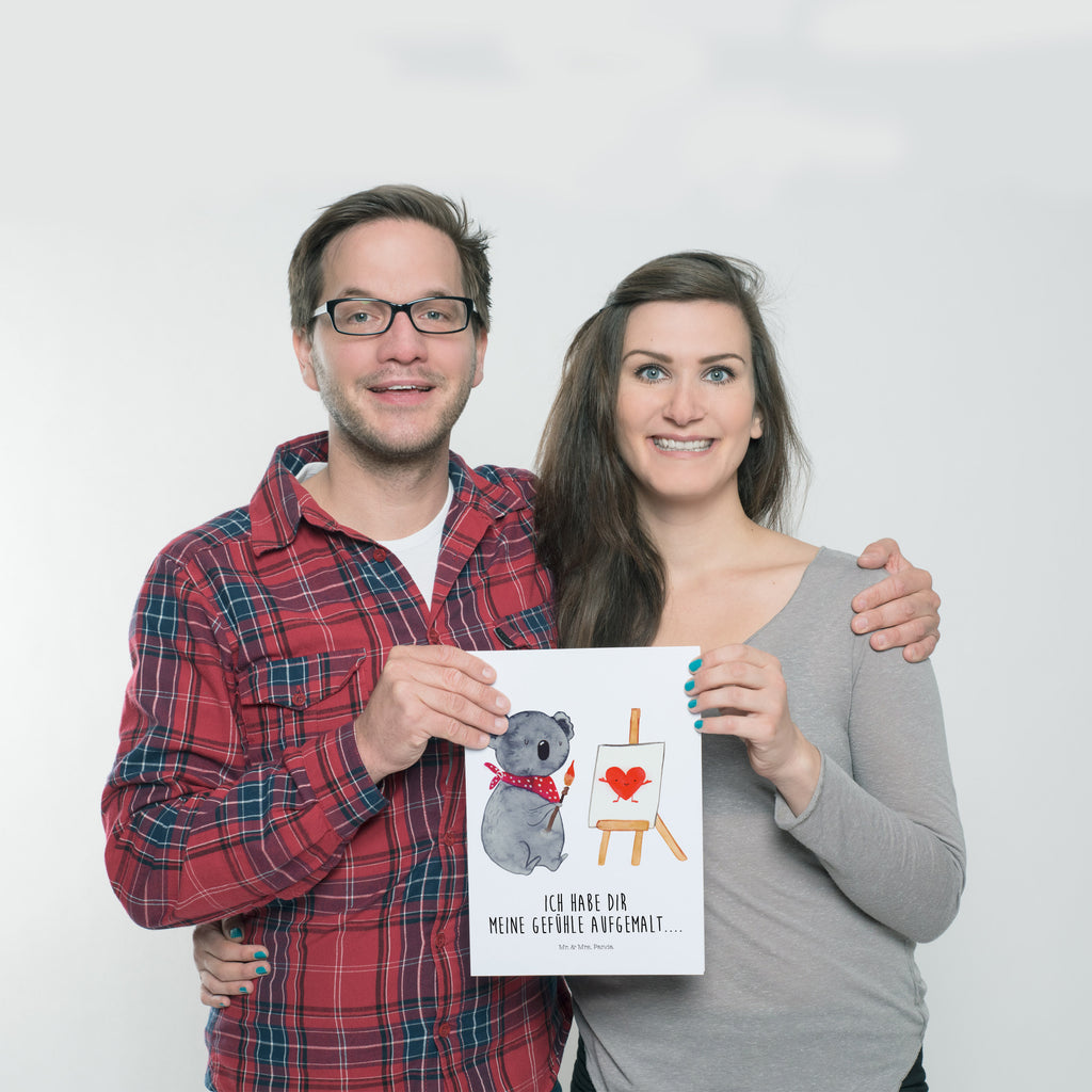 Poster Koala Künstler Poster, Wandposter, Bild, Wanddeko, Küchenposter, Kinderposter, Wanddeko Bild, Raumdekoration, Wanddekoration, Handgemaltes Poster, Mr. & Mrs. Panda Poster, Designposter, Kunstdruck, Posterdruck, Koala, Koalabär, Liebe, Liebensbeweis, Liebesgeschenk, Gefühle, Künstler, zeichnen