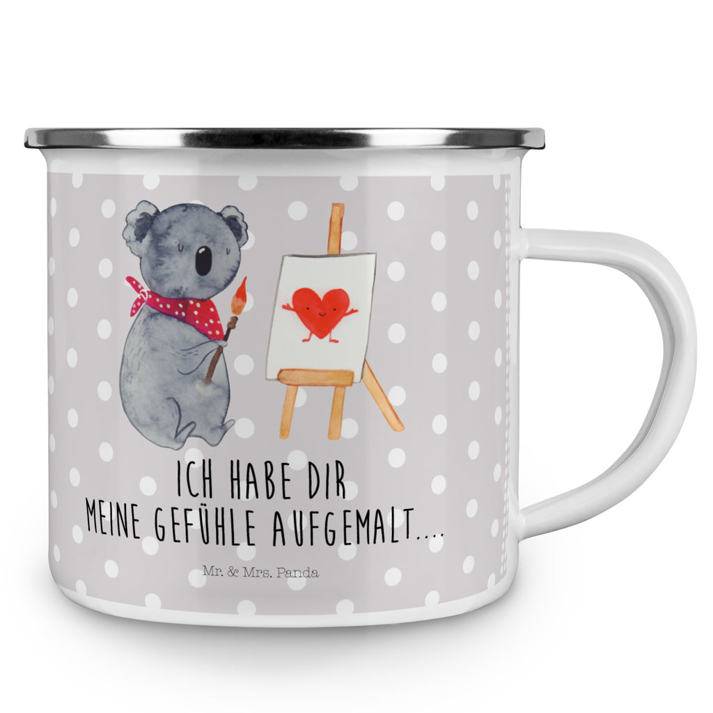 Camping Emaille Tasse Koala Künstler Campingtasse, Trinkbecher, Metalltasse, Outdoor Tasse, Emaille Trinkbecher, Blechtasse Outdoor, Emaille Campingbecher, Edelstahl Trinkbecher, Metalltasse für Camping, Kaffee Blechtasse, Camping Tasse Metall, Koala, Koalabär, Liebe, Liebensbeweis, Liebesgeschenk, Gefühle, Künstler, zeichnen