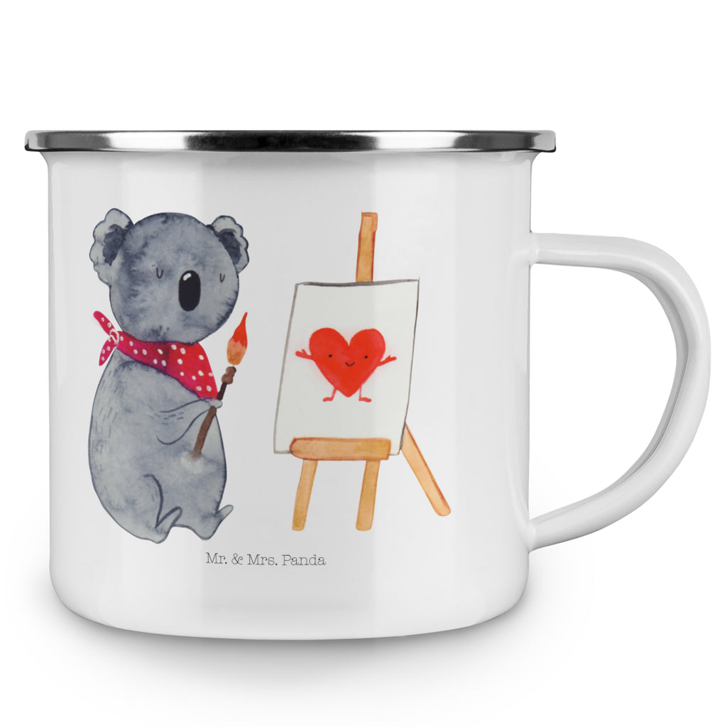 Camping Emaille Tasse Koala Künstler Campingtasse, Trinkbecher, Metalltasse, Outdoor Tasse, Emaille Trinkbecher, Blechtasse Outdoor, Emaille Campingbecher, Edelstahl Trinkbecher, Metalltasse für Camping, Kaffee Blechtasse, Camping Tasse Metall, Koala, Koalabär, Liebe, Liebensbeweis, Liebesgeschenk, Gefühle, Künstler, zeichnen