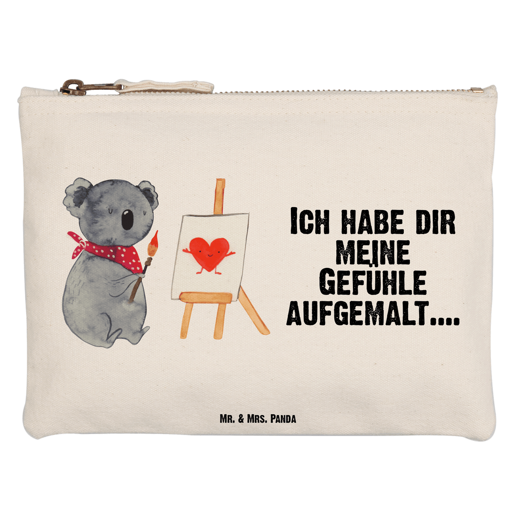 Schminktasche Koala Künstler Schminktasche, Kosmetiktasche, Kosmetikbeutel, Stiftemäppchen, Etui, Federmappe, Makeup, XXL, Schminketui, Kosmetiketui, Schlamperetui, Koala, Koalabär, Liebe, Liebensbeweis, Liebesgeschenk, Gefühle, Künstler, zeichnen