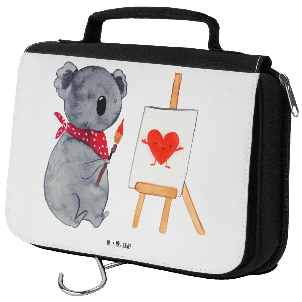 Kulturbeutel Koala Künstler Kulturbeutel, Zum Aufhängen, Waschtasche, Kosmetiktasche, Damen, Herren, Aufbewahrungstasche, Schminktasche, Kosmetikbeutel, Organizer, Kulturtasche, Schminkutensil, Koala, Koalabär, Liebe, Liebensbeweis, Liebesgeschenk, Gefühle, Künstler, zeichnen