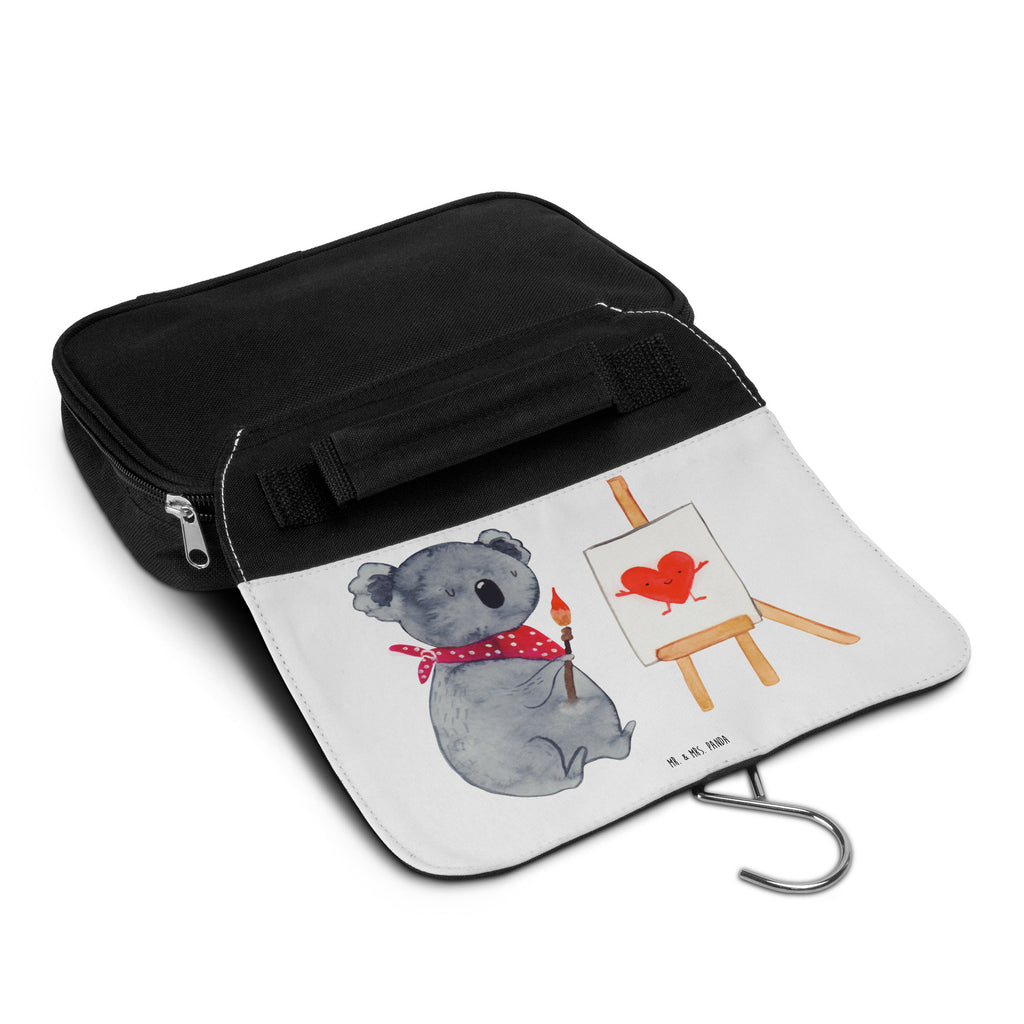 Kulturbeutel Koala Künstler Kulturbeutel, Zum Aufhängen, Waschtasche, Kosmetiktasche, Damen, Herren, Aufbewahrungstasche, Schminktasche, Kosmetikbeutel, Organizer, Kulturtasche, Schminkutensil, Koala, Koalabär, Liebe, Liebensbeweis, Liebesgeschenk, Gefühle, Künstler, zeichnen