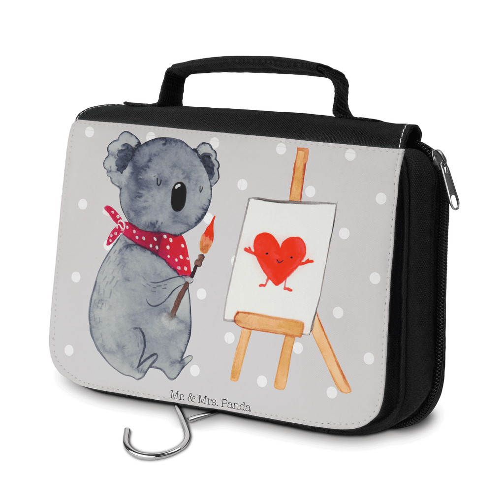 Kulturbeutel Koala Künstler Kulturbeutel, Zum Aufhängen, Waschtasche, Kosmetiktasche, Damen, Herren, Aufbewahrungstasche, Schminktasche, Kosmetikbeutel, Organizer, Kulturtasche, Schminkutensil, Koala, Koalabär, Liebe, Liebensbeweis, Liebesgeschenk, Gefühle, Künstler, zeichnen