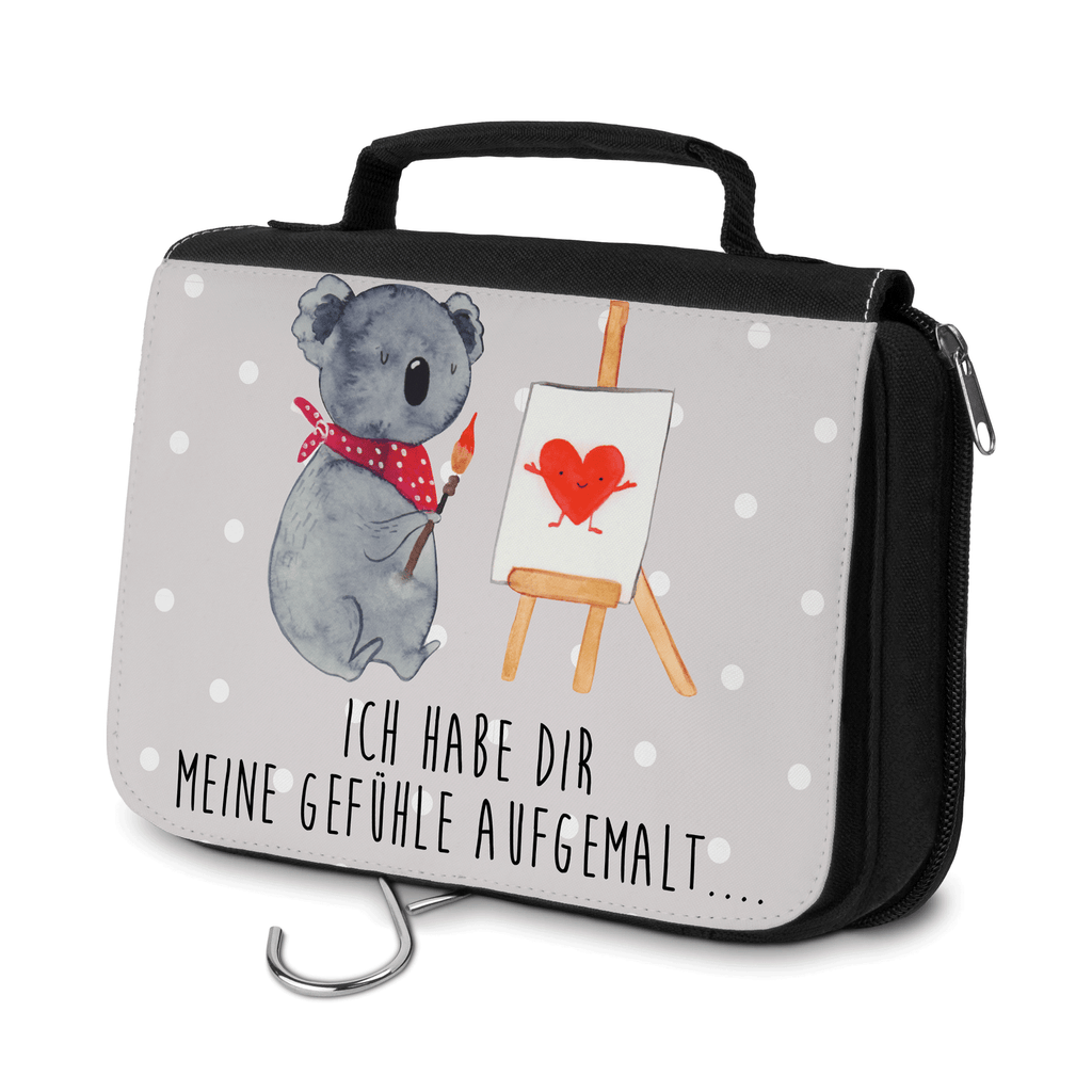 Kulturbeutel Koala Künstler Kulturbeutel, Zum Aufhängen, Waschtasche, Kosmetiktasche, Damen, Herren, Aufbewahrungstasche, Schminktasche, Kosmetikbeutel, Organizer, Kulturtasche, Schminkutensil, Koala, Koalabär, Liebe, Liebensbeweis, Liebesgeschenk, Gefühle, Künstler, zeichnen