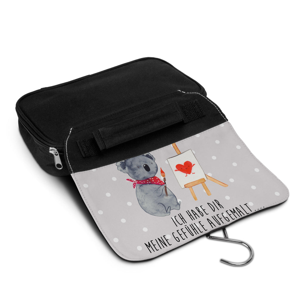 Kulturbeutel Koala Künstler Kulturbeutel, Zum Aufhängen, Waschtasche, Kosmetiktasche, Damen, Herren, Aufbewahrungstasche, Schminktasche, Kosmetikbeutel, Organizer, Kulturtasche, Schminkutensil, Koala, Koalabär, Liebe, Liebensbeweis, Liebesgeschenk, Gefühle, Künstler, zeichnen