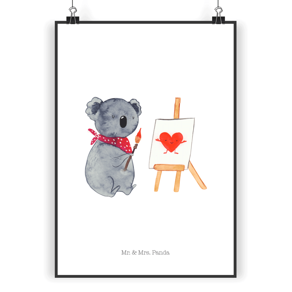 Poster Koala Künstler Poster, Wandposter, Bild, Wanddeko, Küchenposter, Kinderposter, Wanddeko Bild, Raumdekoration, Wanddekoration, Handgemaltes Poster, Mr. & Mrs. Panda Poster, Designposter, Kunstdruck, Posterdruck, Koala, Koalabär, Liebe, Liebensbeweis, Liebesgeschenk, Gefühle, Künstler, zeichnen