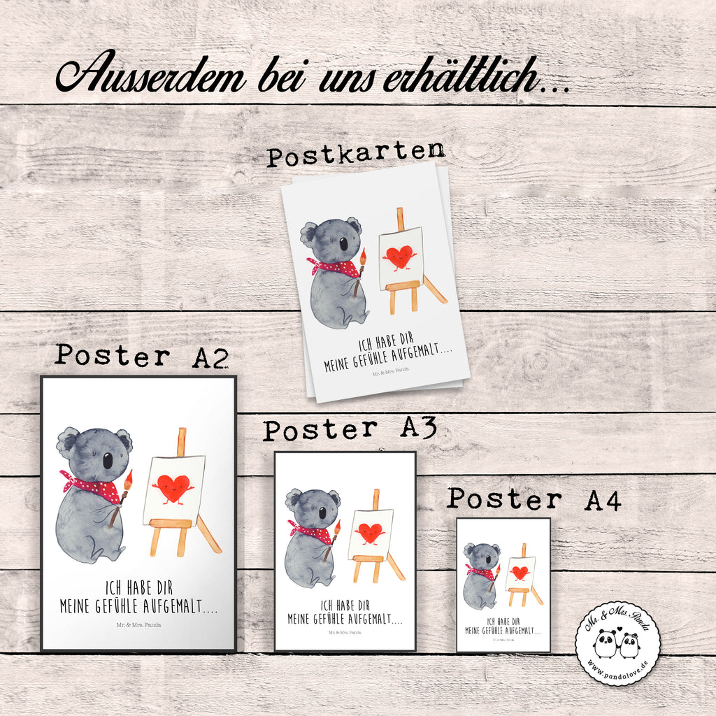 Poster Koala Künstler Poster, Wandposter, Bild, Wanddeko, Küchenposter, Kinderposter, Wanddeko Bild, Raumdekoration, Wanddekoration, Handgemaltes Poster, Mr. & Mrs. Panda Poster, Designposter, Kunstdruck, Posterdruck, Koala, Koalabär, Liebe, Liebensbeweis, Liebesgeschenk, Gefühle, Künstler, zeichnen