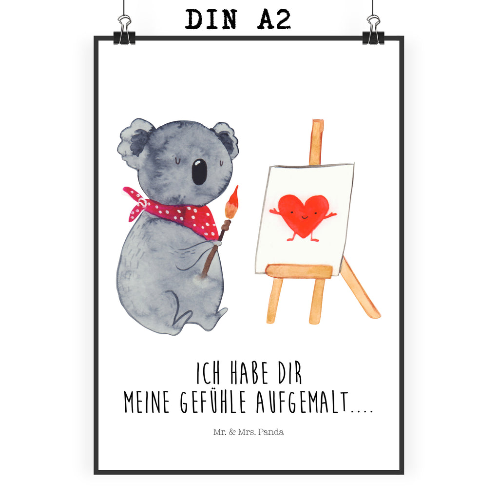 Poster Koala Künstler Poster, Wandposter, Bild, Wanddeko, Küchenposter, Kinderposter, Wanddeko Bild, Raumdekoration, Wanddekoration, Handgemaltes Poster, Mr. & Mrs. Panda Poster, Designposter, Kunstdruck, Posterdruck, Koala, Koalabär, Liebe, Liebensbeweis, Liebesgeschenk, Gefühle, Künstler, zeichnen