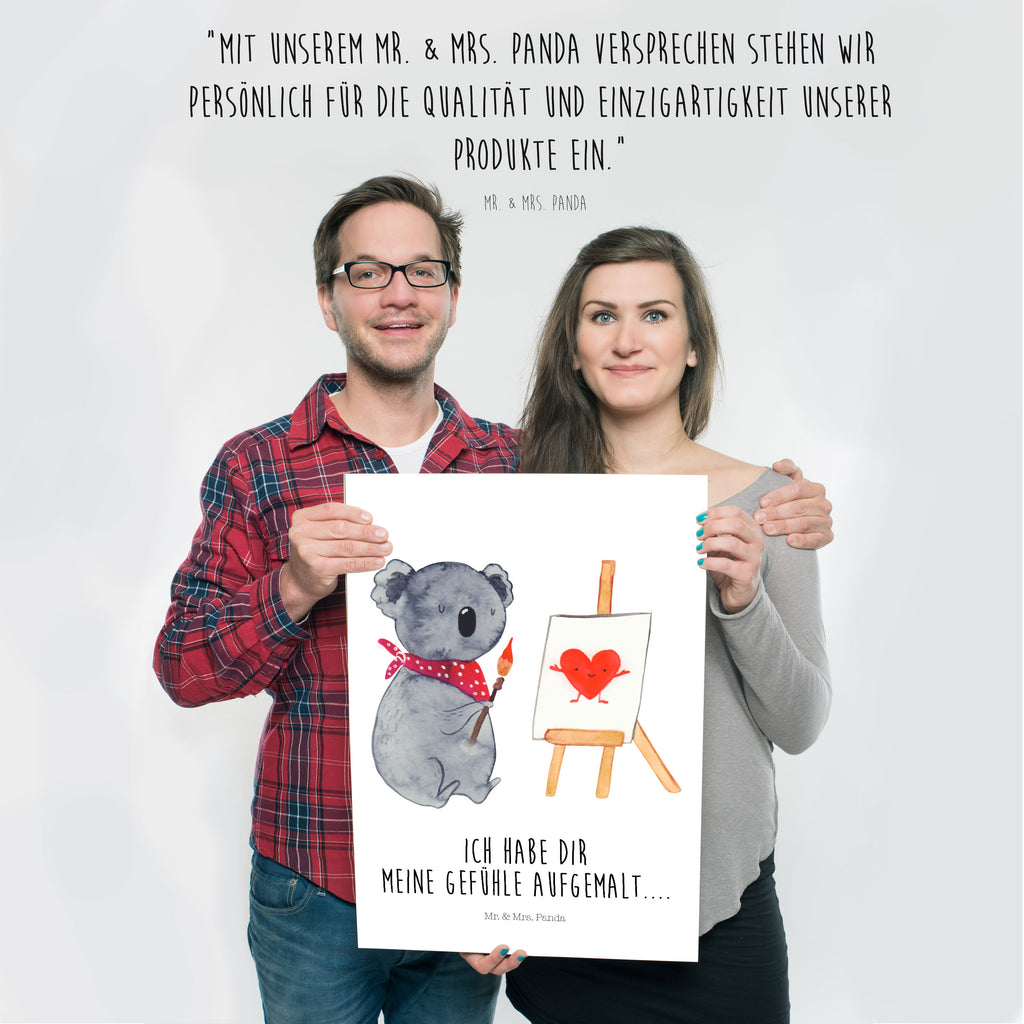 Poster Koala Künstler Poster, Wandposter, Bild, Wanddeko, Küchenposter, Kinderposter, Wanddeko Bild, Raumdekoration, Wanddekoration, Handgemaltes Poster, Mr. & Mrs. Panda Poster, Designposter, Kunstdruck, Posterdruck, Koala, Koalabär, Liebe, Liebensbeweis, Liebesgeschenk, Gefühle, Künstler, zeichnen