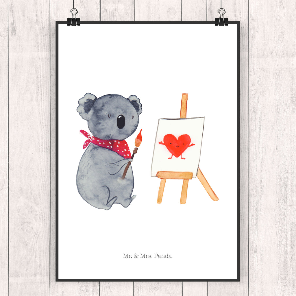 Poster Koala Künstler Poster, Wandposter, Bild, Wanddeko, Küchenposter, Kinderposter, Wanddeko Bild, Raumdekoration, Wanddekoration, Handgemaltes Poster, Mr. & Mrs. Panda Poster, Designposter, Kunstdruck, Posterdruck, Koala, Koalabär, Liebe, Liebensbeweis, Liebesgeschenk, Gefühle, Künstler, zeichnen