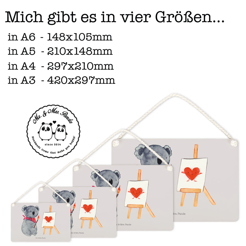 Deko Schild Koala Künstler Dekoschild, Deko Schild, Schild, Tür Schild, Türschild, Holzschild, Wandschild, Wanddeko, Koala, Koalabär, Liebe, Liebensbeweis, Liebesgeschenk, Gefühle, Künstler, zeichnen