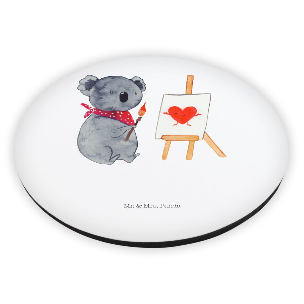 Rund Magnet Koala Künstler Kühlschrankmagnet, Pinnwandmagnet, Souvenir Magnet, Motivmagnete, Dekomagnet, Whiteboard Magnet, Notiz Magnet, Kühlschrank Dekoration, Koala, Koalabär, Liebe, Liebensbeweis, Liebesgeschenk, Gefühle, Künstler, zeichnen
