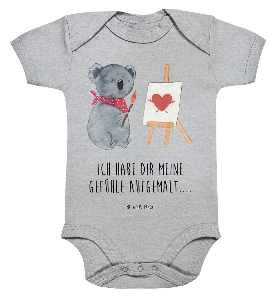 Organic Baby Body Koala Künstler Babykleidung, Babystrampler, Strampler, Wickelbody, Baby Erstausstattung, Junge, Mädchen, Koala, Koalabär, Liebe, Liebensbeweis, Liebesgeschenk, Gefühle, Künstler, zeichnen