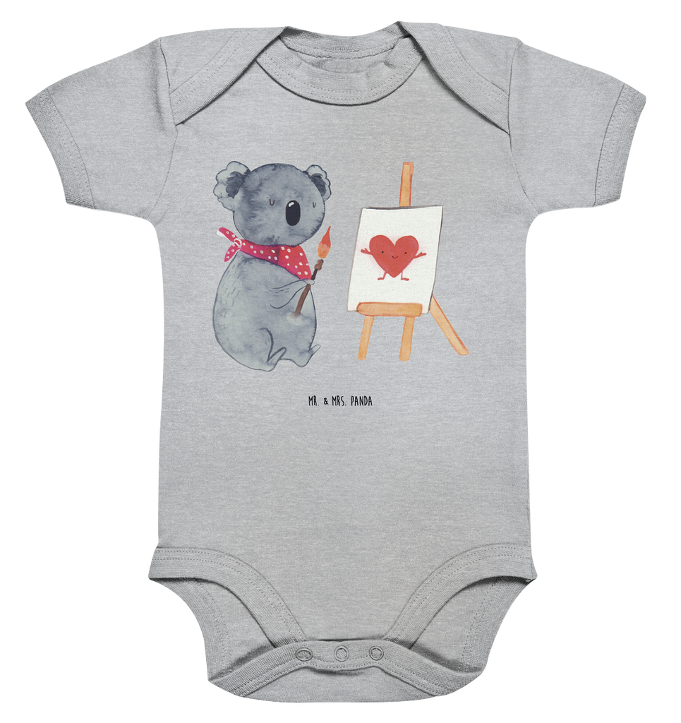 Organic Baby Body Koala Künstler Babykleidung, Babystrampler, Strampler, Wickelbody, Baby Erstausstattung, Junge, Mädchen, Koala, Koalabär, Liebe, Liebensbeweis, Liebesgeschenk, Gefühle, Künstler, zeichnen