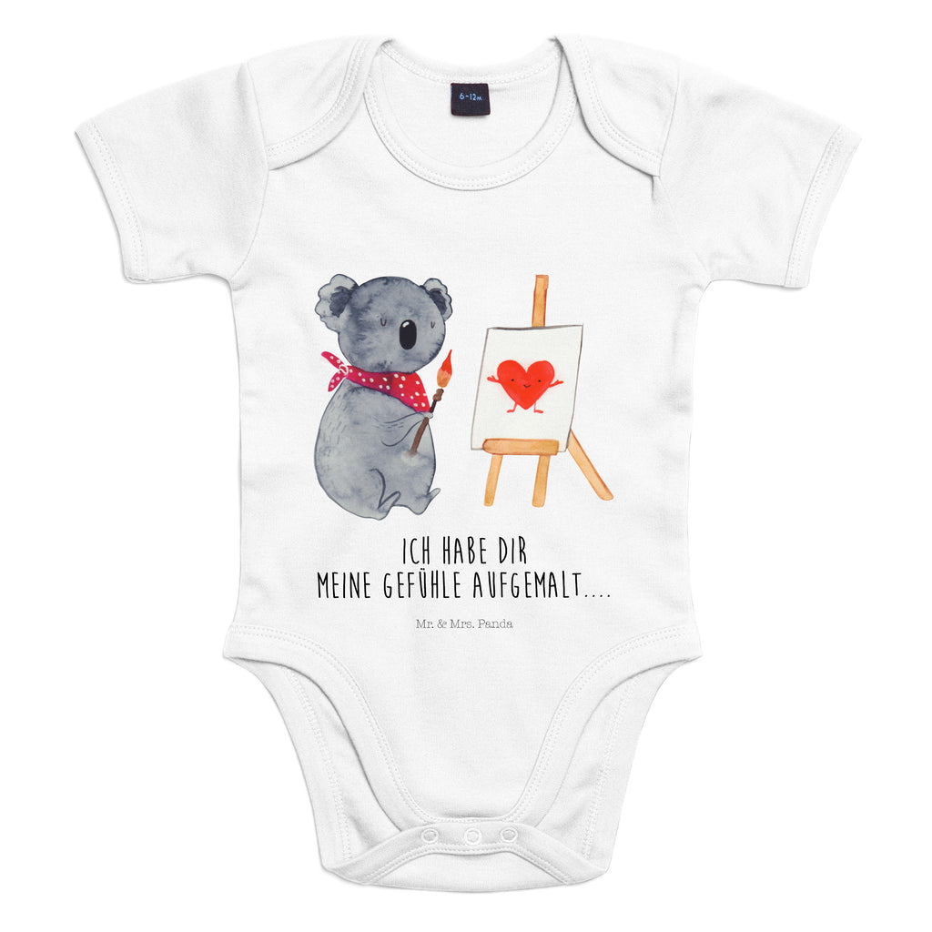 Organic Baby Body Koala Künstler Babykleidung, Babystrampler, Strampler, Wickelbody, Baby Erstausstattung, Junge, Mädchen, Koala, Koalabär, Liebe, Liebensbeweis, Liebesgeschenk, Gefühle, Künstler, zeichnen