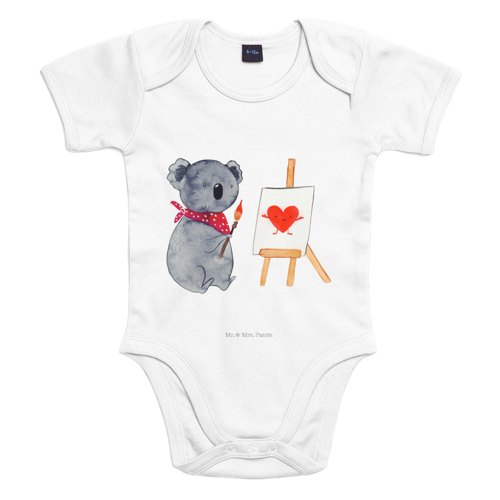 Organic Baby Body Koala Künstler Babykleidung, Babystrampler, Strampler, Wickelbody, Baby Erstausstattung, Junge, Mädchen, Koala, Koalabär, Liebe, Liebensbeweis, Liebesgeschenk, Gefühle, Künstler, zeichnen