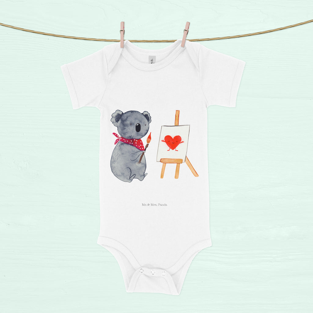 Organic Baby Body Koala Künstler Babykleidung, Babystrampler, Strampler, Wickelbody, Baby Erstausstattung, Junge, Mädchen, Koala, Koalabär, Liebe, Liebensbeweis, Liebesgeschenk, Gefühle, Künstler, zeichnen