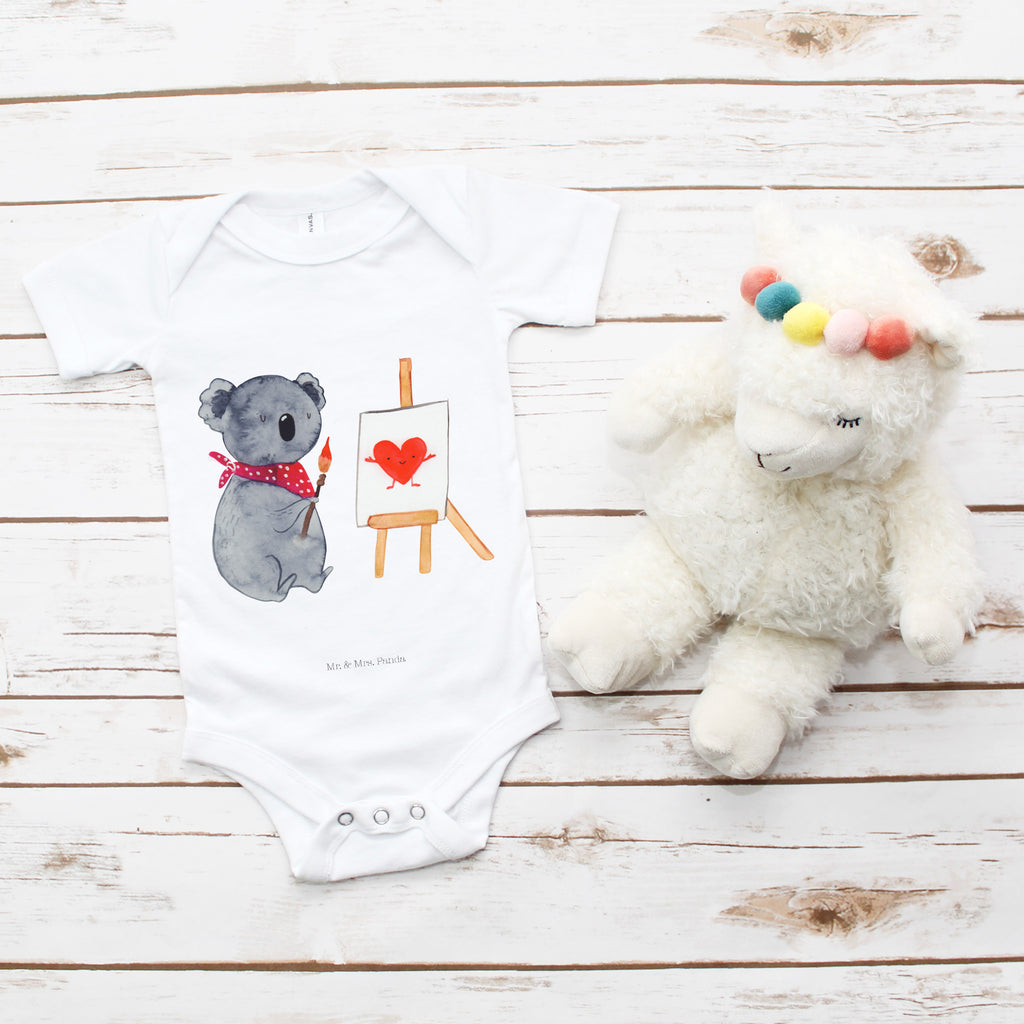 Organic Baby Body Koala Künstler Babykleidung, Babystrampler, Strampler, Wickelbody, Baby Erstausstattung, Junge, Mädchen, Koala, Koalabär, Liebe, Liebensbeweis, Liebesgeschenk, Gefühle, Künstler, zeichnen