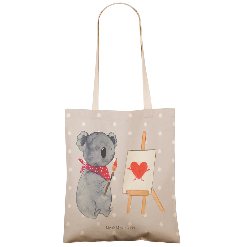 Einkaufstasche Koala Künstler Tragetasche, Tasche, Beutel, Stofftasche, Baumwolltasche, Umhängetasche, Shopper, Koala, Koalabär, Liebe, Liebensbeweis, Liebesgeschenk, Gefühle, Künstler, zeichnen