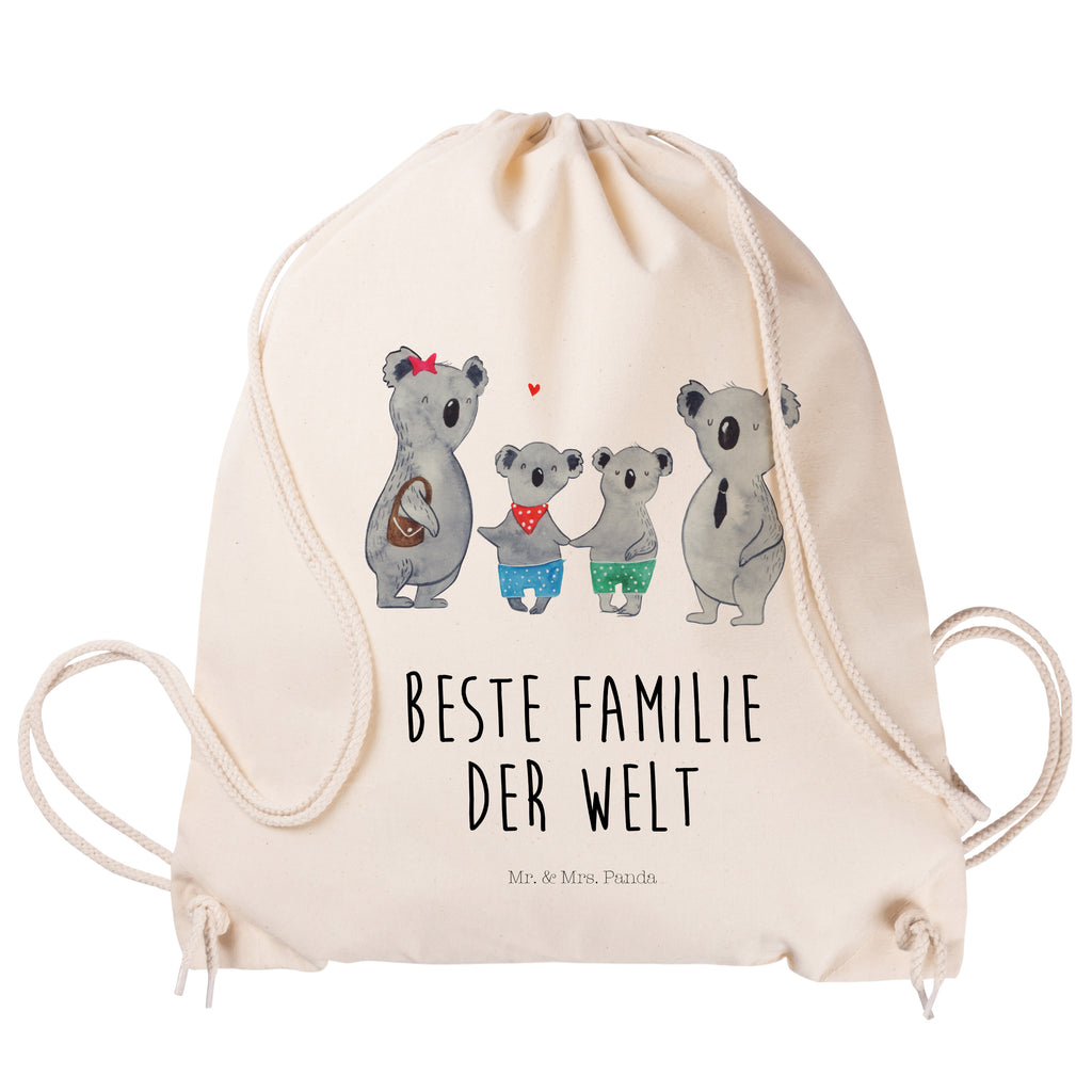 Sportbeutel Koala Familie zwei Turnbeutel, Beutel, Sporttasche, Tasche, Stoffbeutel, Familie, Vatertag, Muttertag, Bruder, Schwester, Mama, Papa, Oma, Opa, Koala, Koalabär, beste Familie, Familienzeit, Familienleben, Koalafamilie, Lieblingsfamilie